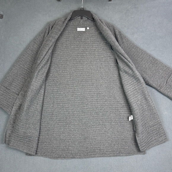 Habitat Clothes to Live In Grey/Gray Soft Fleece   Open Cardigan Jacket Size LG - Picture 6 of 11